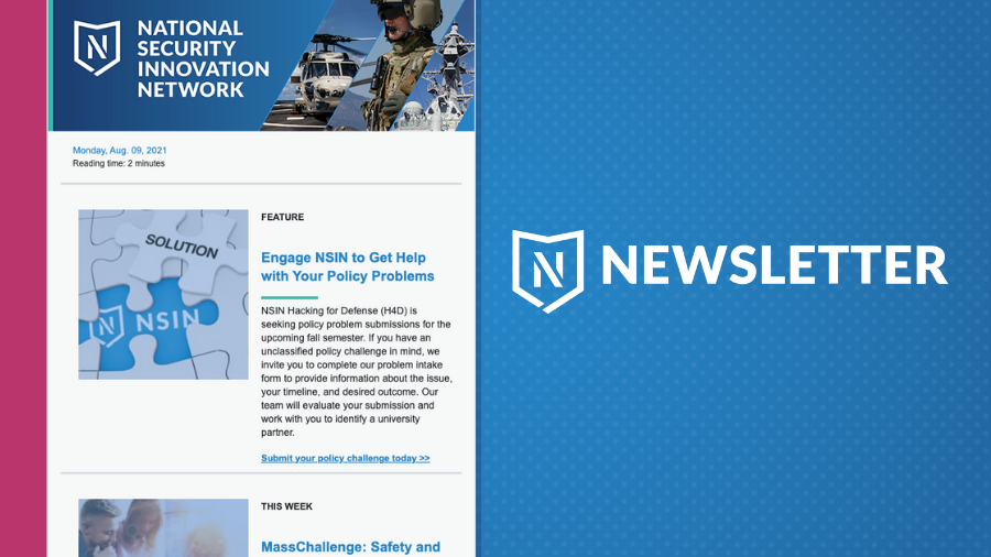 NSIN Newsletter Aug. 9, 2021